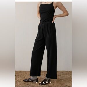 DONNI the pointelle simple crop pants